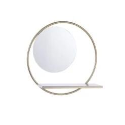 Mica Decorations Spiegel Phoenix - D39B11cm - Goud