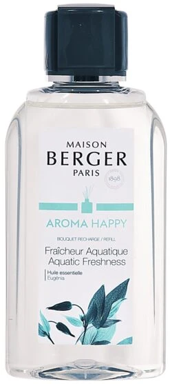 Navulling Parfumverspreider 200ml Aroma Happy - Fraîcheur Aquatique / Aquatic Freshness