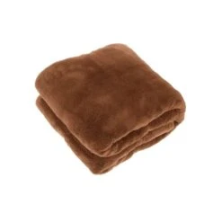 Plaid Justin 150 X 200 Cm - UNIQUE LIVING - Leather Brown