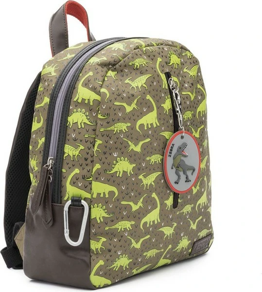 Zebra Trends - Kinderrugzak Dino Olijfgroen 2 Zebra Trends - Kinderrugzak Dino Olijfgroen - Afbeelding 2