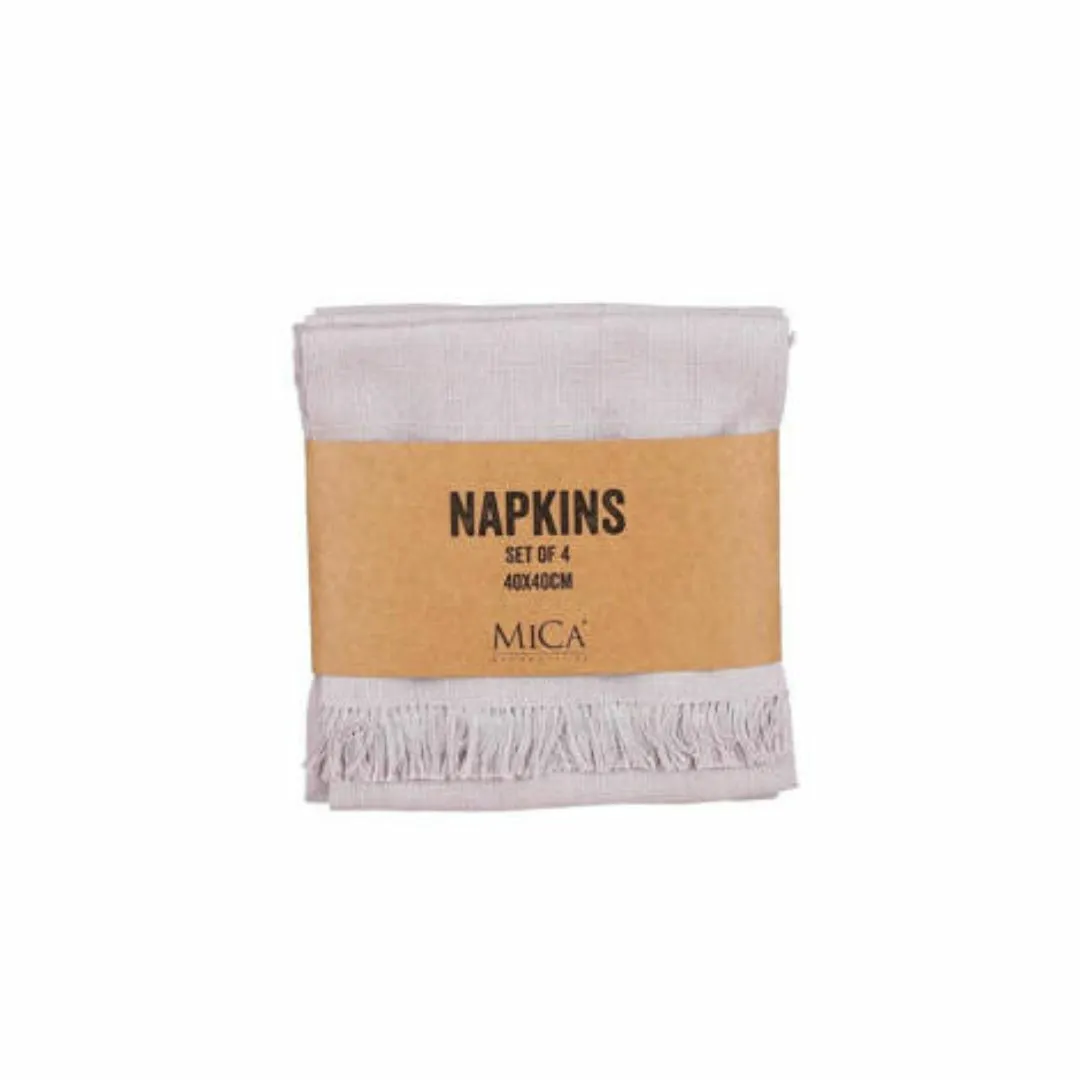 Servet Villia Set Van 4 Lichtgrijs 2 Servet Villia Set Van 4 Lichtgrijs - Afbeelding 2