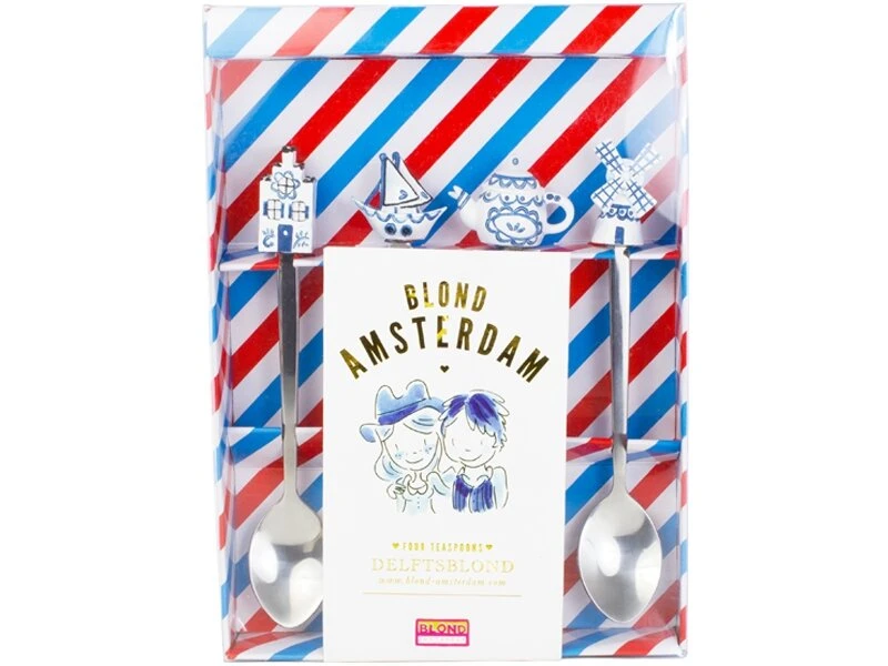 Set 4 Theelepels - Delfts Blond 1 Set 4 Theelepels - Delfts Blond