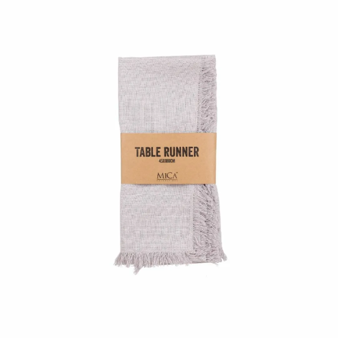 Tafelloper Villia L180b45cm Lichtgrijs 1 Tafelloper Villia L180b45cm Lichtgrijs