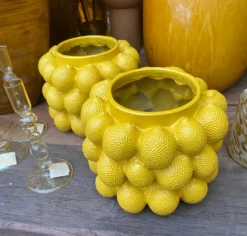 Vaas Lemon Kunsstof D24.5 H18cm Geel -Interieurdecoratie Winkel vaas lemon kunsstof d24 5 h18cm geel 756x723 63c689df50fb3 l